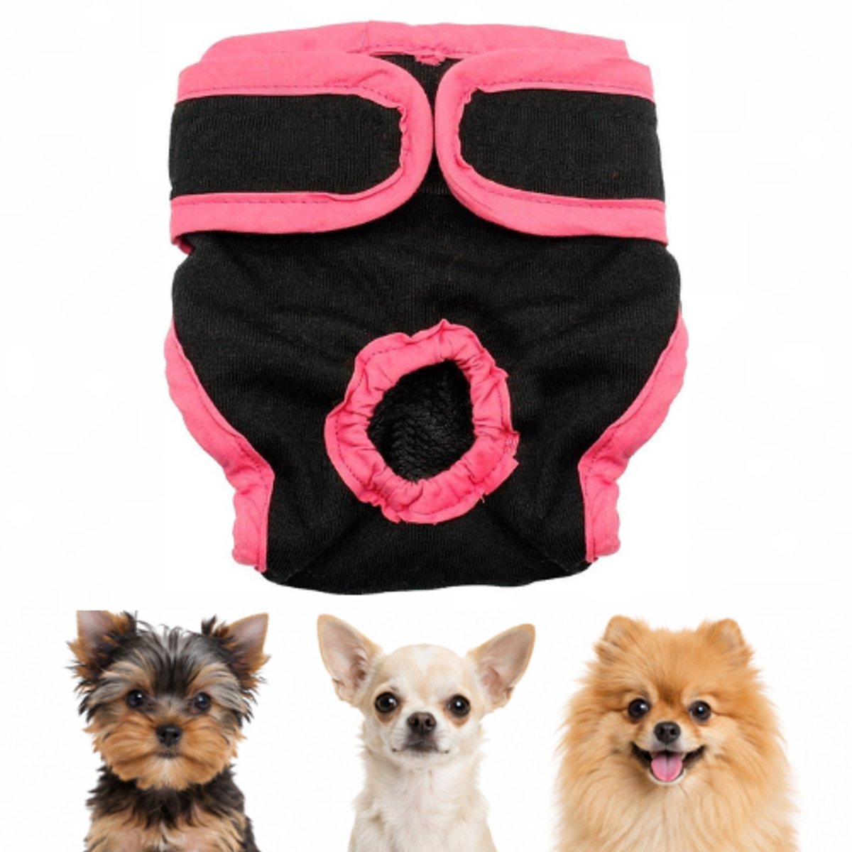 Loopsheidbroekje Hond XS – Hondenluier Teef - Beschermend Broekje voor Honden – Zacht en Ademend – Geschikt voor Honden van circa 1 tot 4 kilo (middel van 20tot 28CM) - Maat XS