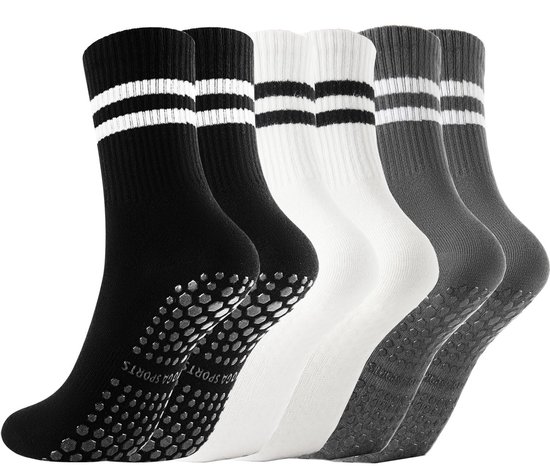 Dailygoods- Antislip Sokken - Antislip Sokken voor Yoga/Pilates - Grip Sokken voor Dans/Trampoline - Comfortabele Sokken - Hoogwaardige Materialen - Gripsokken