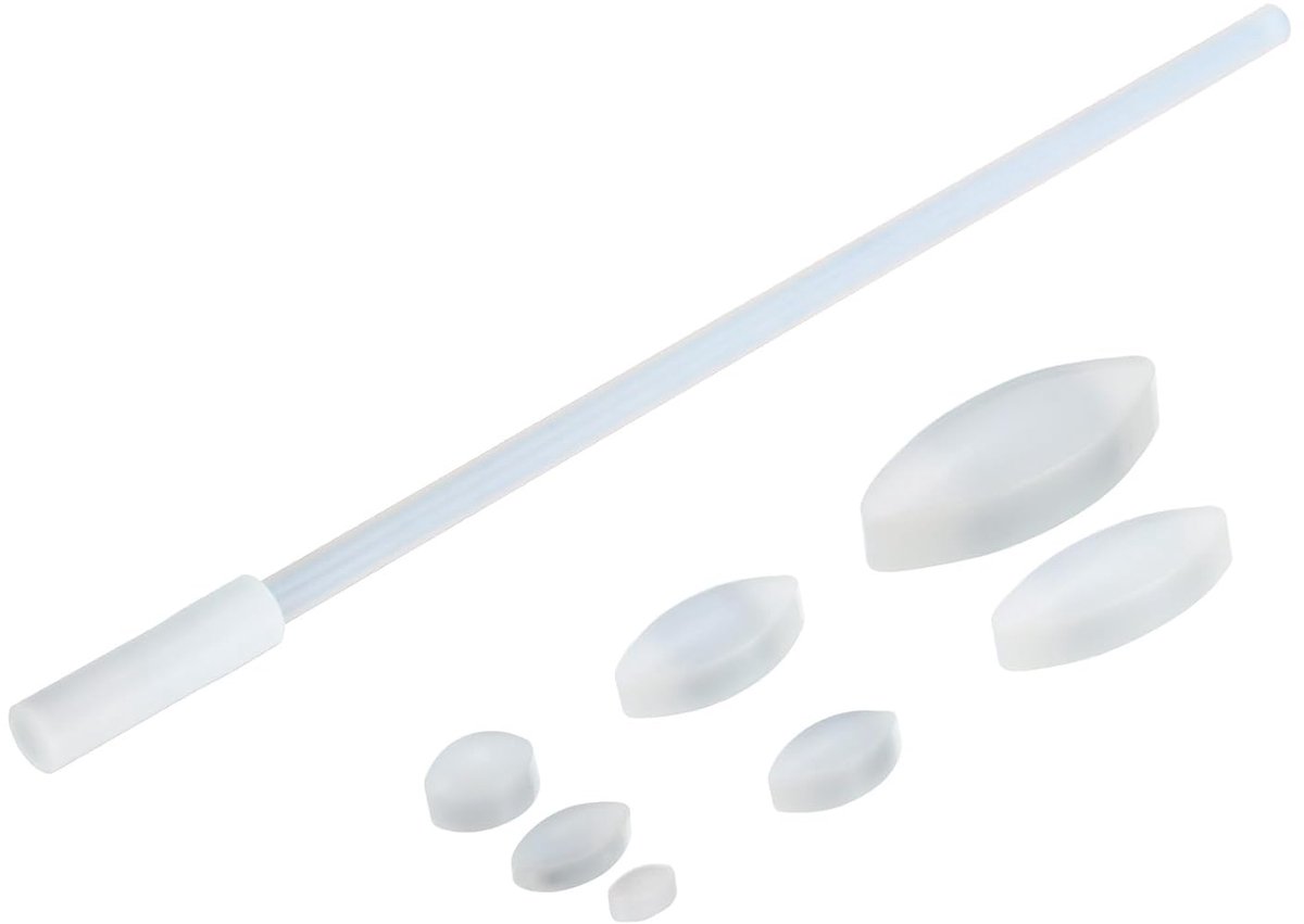 Roerstaafjes Set - Magnetische Roerders - Laboratorium Werk - 7 Verschillende Maten - Olive Vorm - Wit