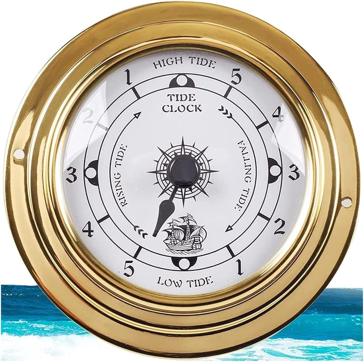 Weerstation Gauge - Barometer Thermometer - Weer Observatie - Hoge Precisie Display - 3.9 Inch Diameter - Tide Clock