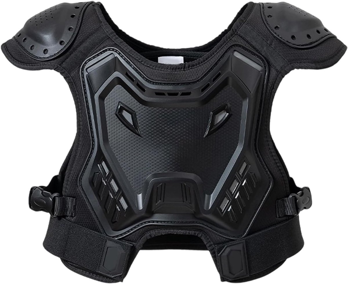 Kinder Borstbeschermer - Motorcross Pak - Sport Activiteiten - Verbeterde Veiligheid - 30 x 30 x 5 cm - Zwart