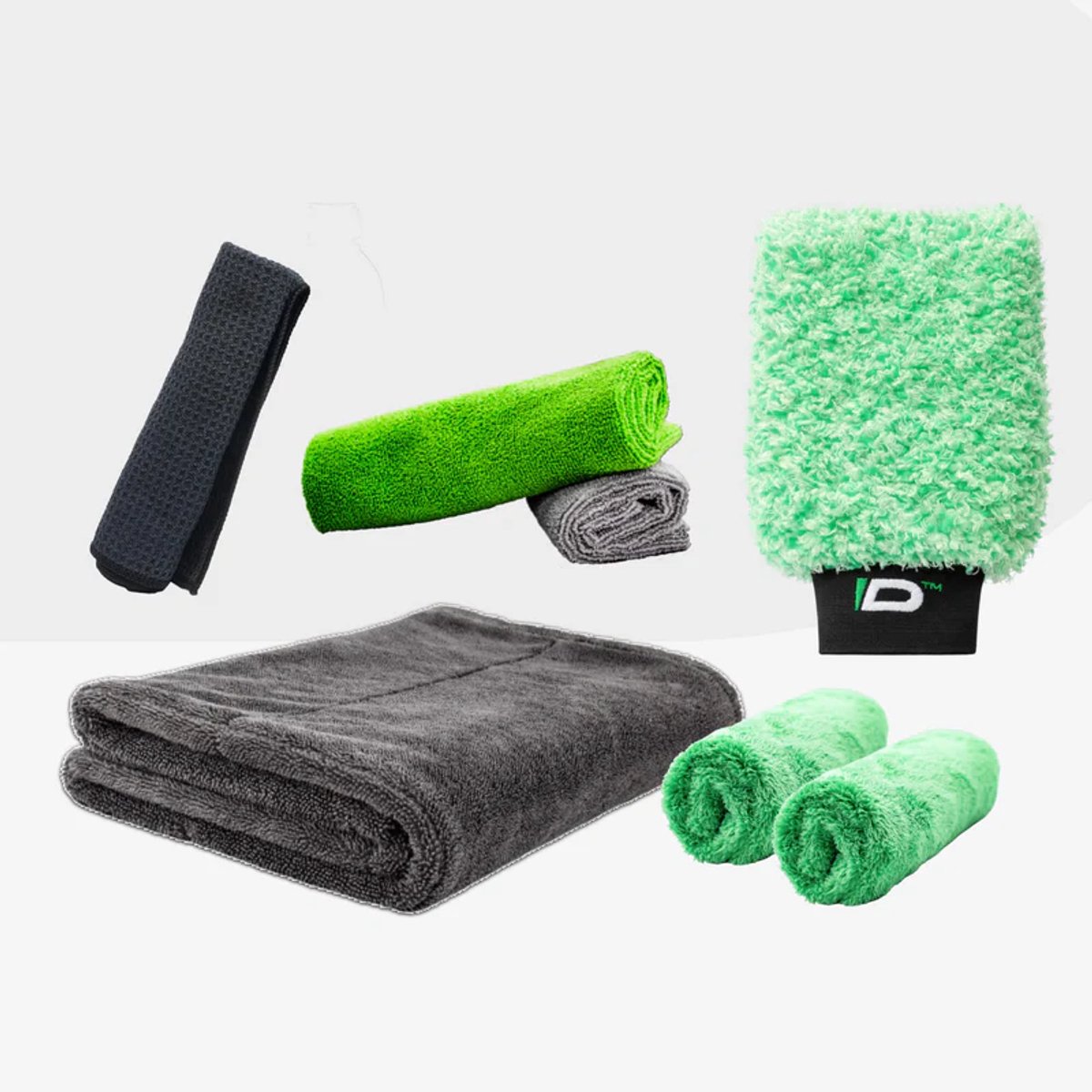 Detailrs Microfiber pack 7-delig - microvezel doek - washandschoen auto - microvezeldoek auto - Complete 7-delige schoonmaakset