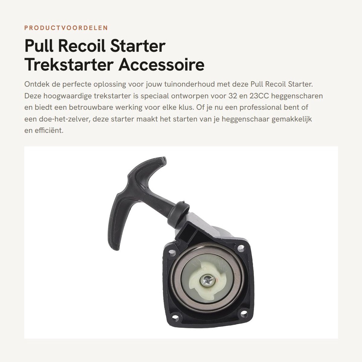 Dailygoods- Recoil Starter - ABS Trekstarter - Geschikt voor 32/23CC Heggenschaar - Hoge Betrouwbaarheid - Gebruiksvriendelijk - Praktisch Accessoire