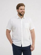 LERROS Casual overhemd met korte mouwen en streepstructuur, grote maten , Maat: 6XL , Kleur: WHITE , 100% katoen