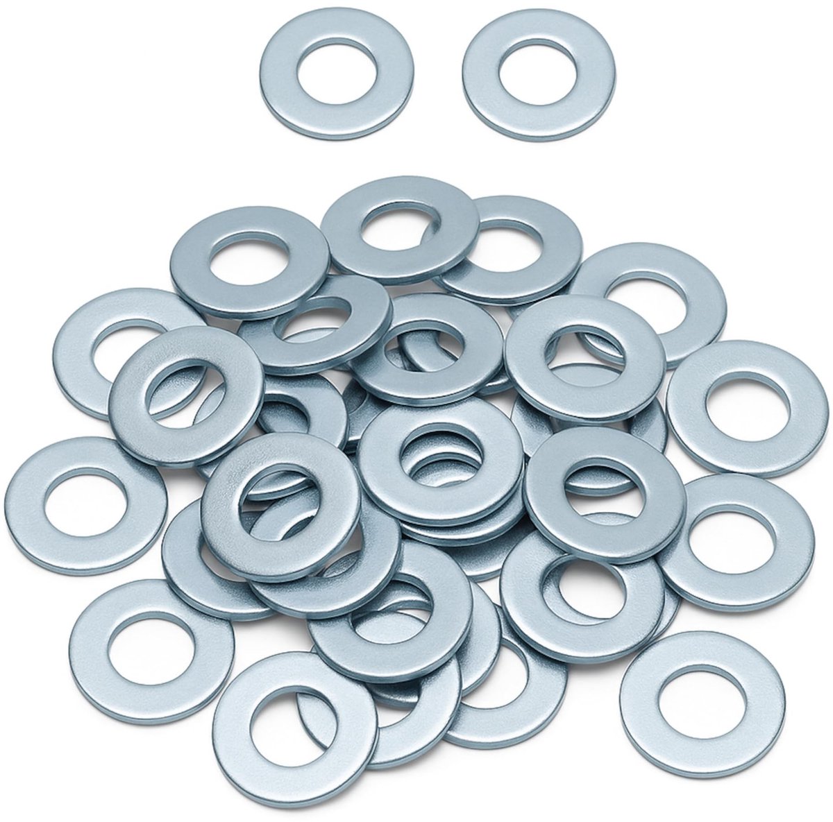 Dailygoods- Sluitringen M6 DIN125 vorm A - Verzinkt Staal - Steunschijven - Carrosserieschijven - Stabiele Schroefverbinding - Duurzaam Materiaal - Schroefring