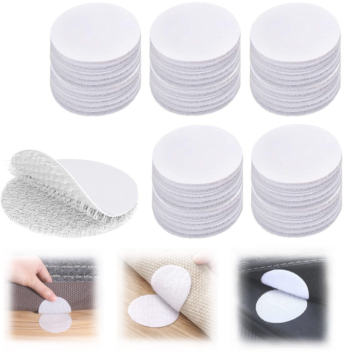 Dailygoods - Extra Sterk Zelfklevend Klittenband - Dubbelzijdig voor Huishouden en Vloer (50mm)