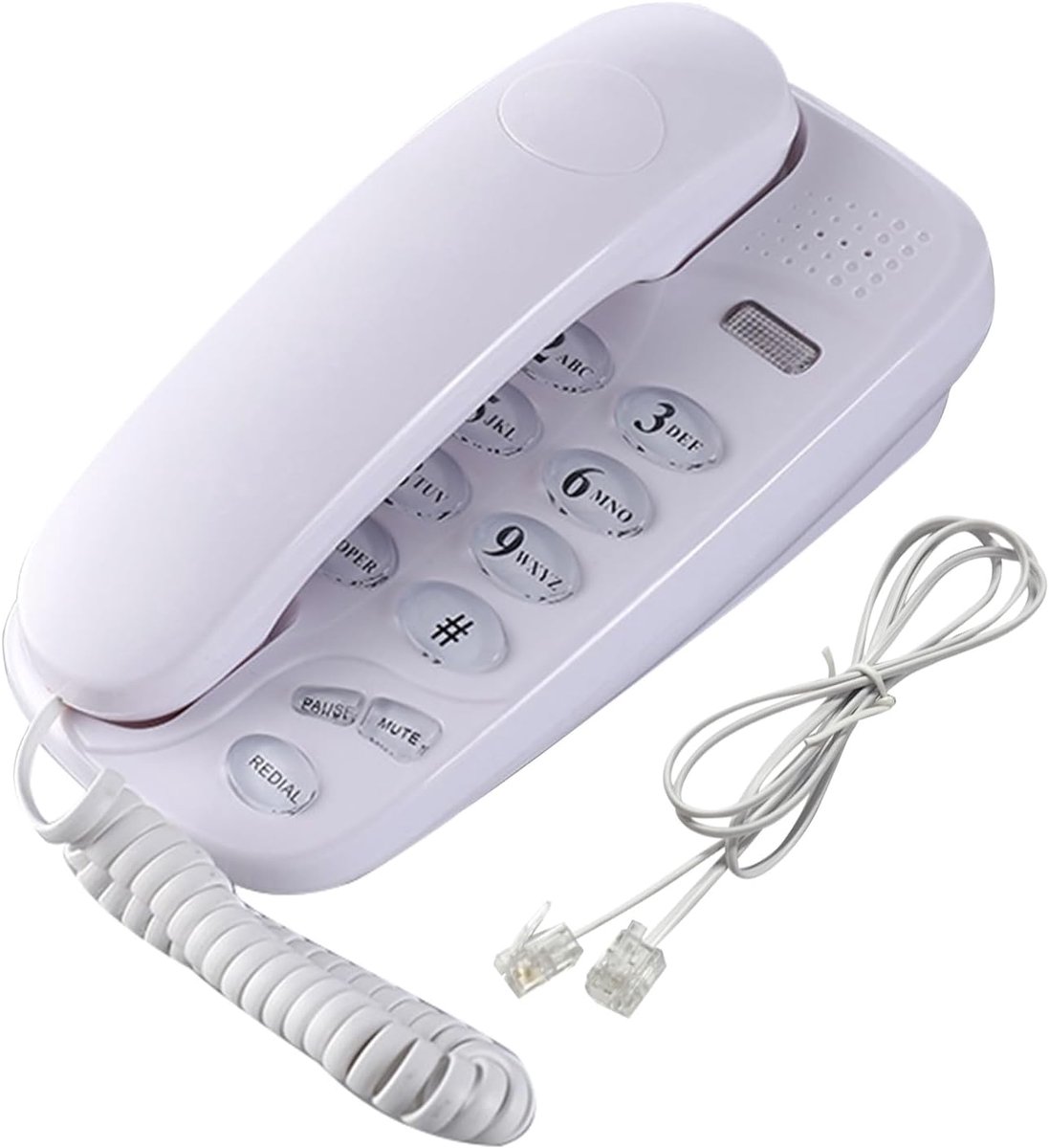 Vaste Telefoon - Thuis Telefoon Bureau Telefoon - Communicatie Thuis - Oproeplicht Functie - Wandmontage Mogelijk - Wit