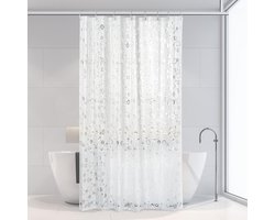 Dailygoods - OTraki Douchegordijn, 120 x 200 cm, schimmelwerend, wasbaar, met magneet, doorzichtig, EVA-douchegordijn voor badkuip, waterdicht, voor badkamer, douchegordijnen voor familie