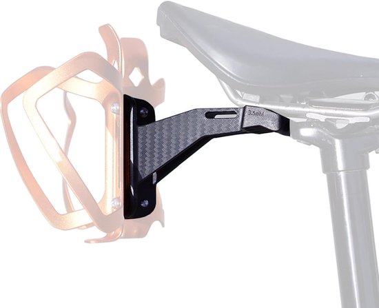 Fiets bidonhouder adapter - Dubbele fleshouder - Extra hydratatie - Lichtgewicht PC materiaal - 12x8.5x6cm - Zwart — afbeelding 4
