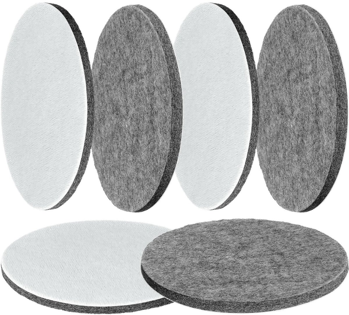 Dailygoods- Polijstvilt 6 stuks - 150 mm polijstpad - Klittenband - Vilt/Schuim - Geschikt voor Bosch - Hoogglans polijsten