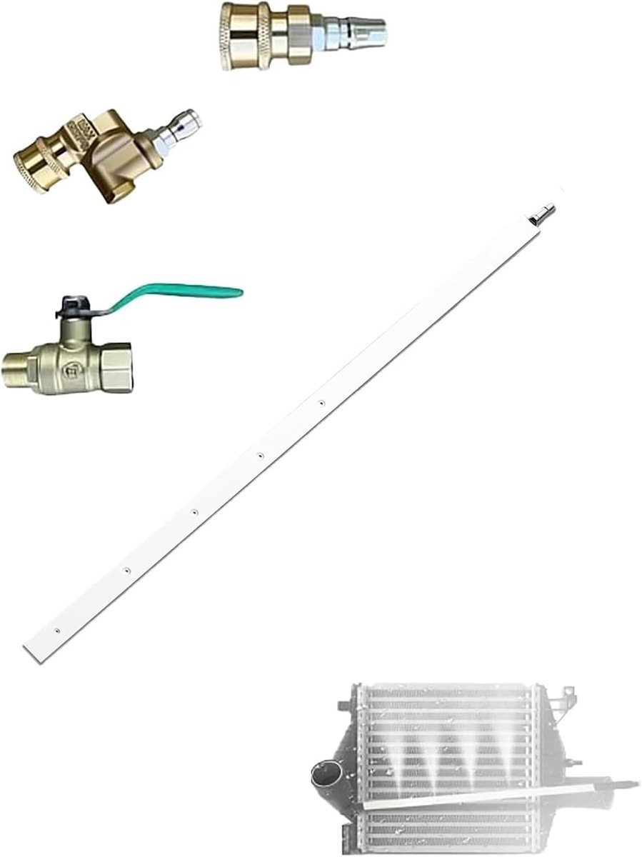 Reinigingsstaaf Radiator - Hogedruksproeier - Grondig Reinigen - Roestvrij Staal Koper - 80 cm - Zilver