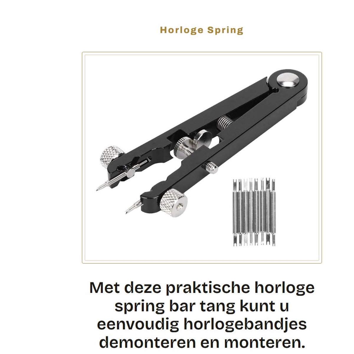 Dailygoods - Horloge Spring Bar Tang Gereedschap met 8 Tips voor Bandverwijdering