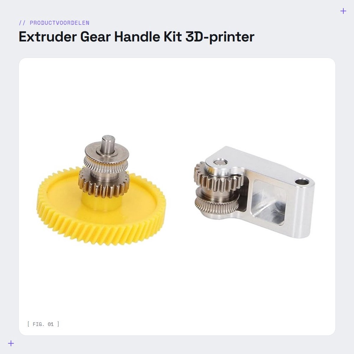 Dailygoods- Extruder Gear Gehard Staal - 3D-printer Uitrusting - Efficiënte Materiaallevering - Aandrijftandwiel/Transmissietandwiel - Voor Bambu X1 P1P - Professioneel Vervaardigd - Extruderuitrusting