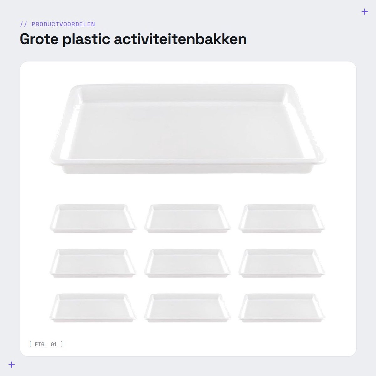 Dailygoods- Activiteitenbak 10 stuks - Kunst ambachten - Organisator - Plastic - 39 x 29 x 4 cm - Morsbestendig - Kunstbak