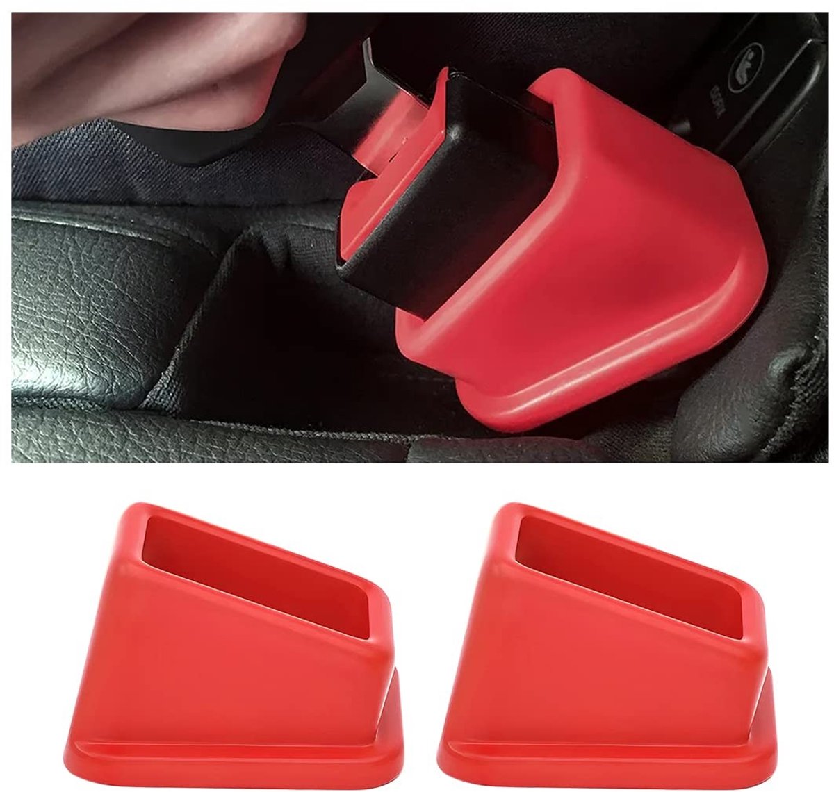 Dailygoods- Gordelgesp Houder Slijtvaste Siliconen - 2-Delige Set - Autogordel Houder - Kinderen/Volwassenen - Zacht/Flexibel - Verbeterde Levensduur - Autogordelhouder