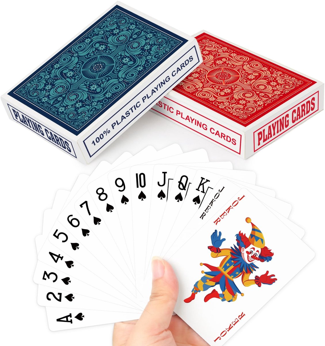 Dailygoods- Pokerkaarten Waterdicht - Speelkaarten Plastic - Kunststof Kaartspel - Voor Volwassenen - Hoogwaardige Kwaliteit - Flexibel en Duurzaam
