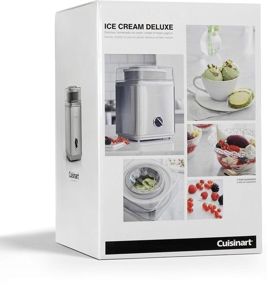 IJsmachine - Dessert maker - Zelf ijs maken - Dubbel 1.5 liter - 2 liter capaciteit - Zilver — afbeelding 2