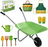 ValueStar Kinderkruiwagen set - Tuinierset Speelgoed - Kindertuingereedschap - kinderkruiwagen met tuingereedschap - Groen