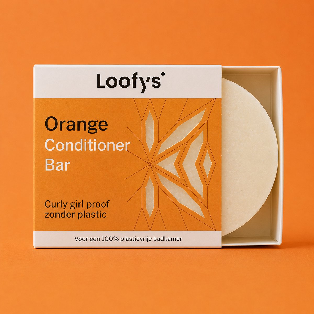 Loofys Conditioner Bar Orange – Voor Krullen – Tegen Pluizig Haar – Zonder Siliconen & Parabenen – Vegan & Plasticvrij – 60g