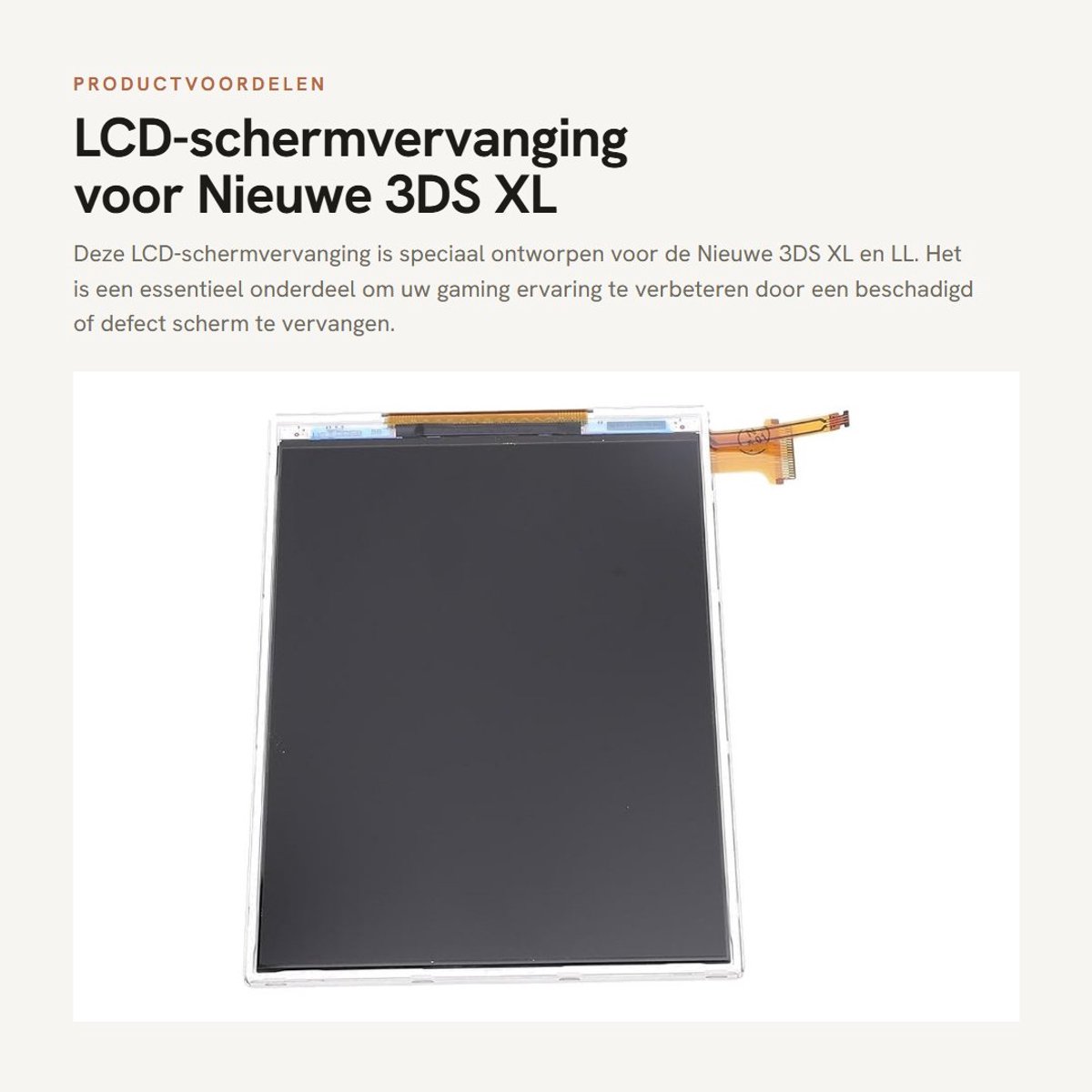 Dailygoods- LCD Schermvervanging Compatibel met New 3DS XL - Beschermfolie - Grondig Getest - Vervangend Display - Efficiënte Reparatie - Hoogwaardige Kwaliteit