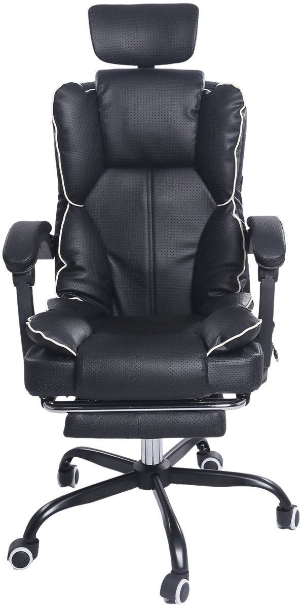 Gaming-Stoel – Met Ventilator, Ergonomische Bureaustoel, Luchtkoeler & Koeling, Geventileerde Zitting, Ligfunctie, Massage, Verstelbare Directiestoel, Zwart