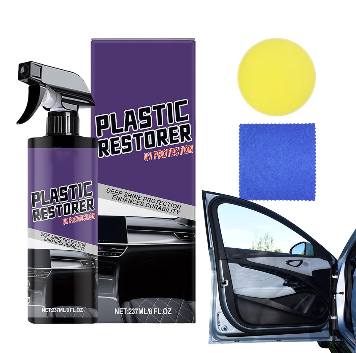Auto Poetsmiddel - Trim Glans - Auto Interieur Herstel - UV Bescherming - 237ml - Niet Van Toepassing