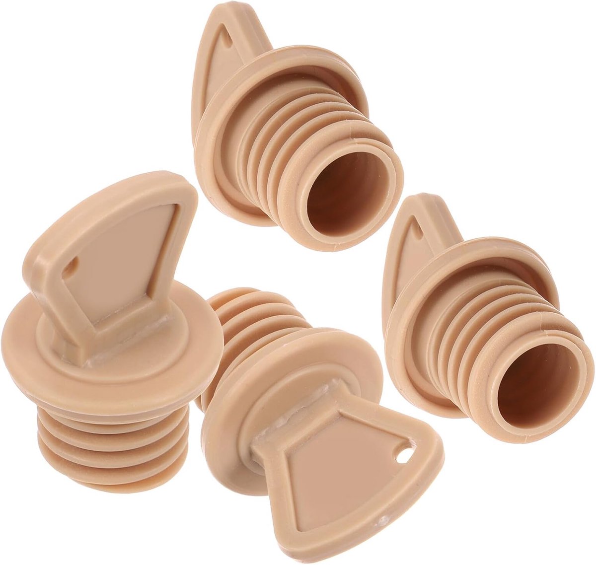Warmwaterkruik Stoppen - Lekvrije Afdichting - Veilige Warmte - Flexibele Rubberen Doppen - 4 Stuks - Koffie
