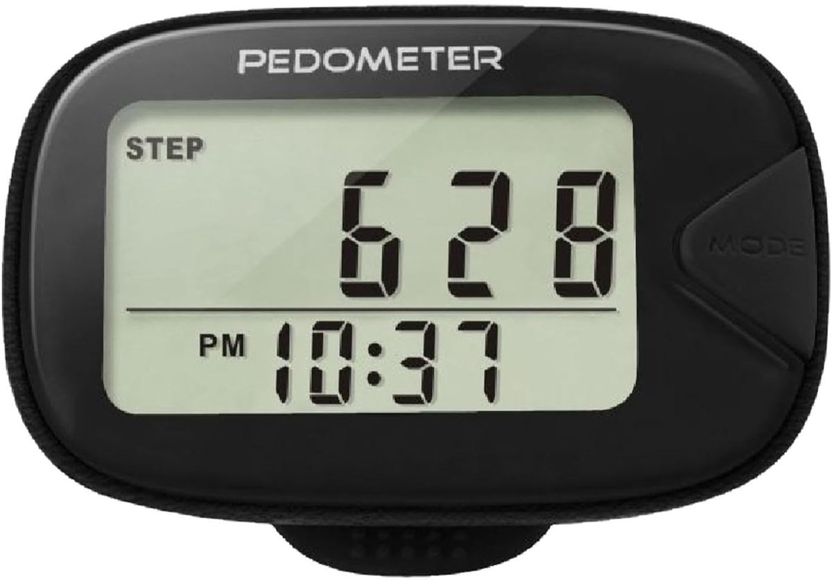 Stappenteller - Activiteitstracker - Gezond Leven - 7 Dagen Geheugen - 57 x 17 x 17 mm - Zwart
