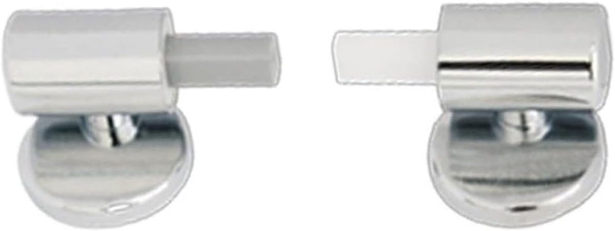 Toiletbril Scharnieren - WC Deksel Onderdelen - Badkamer Upgrade - Softclose Mechanisme - 10 x 10 cm - Zilver