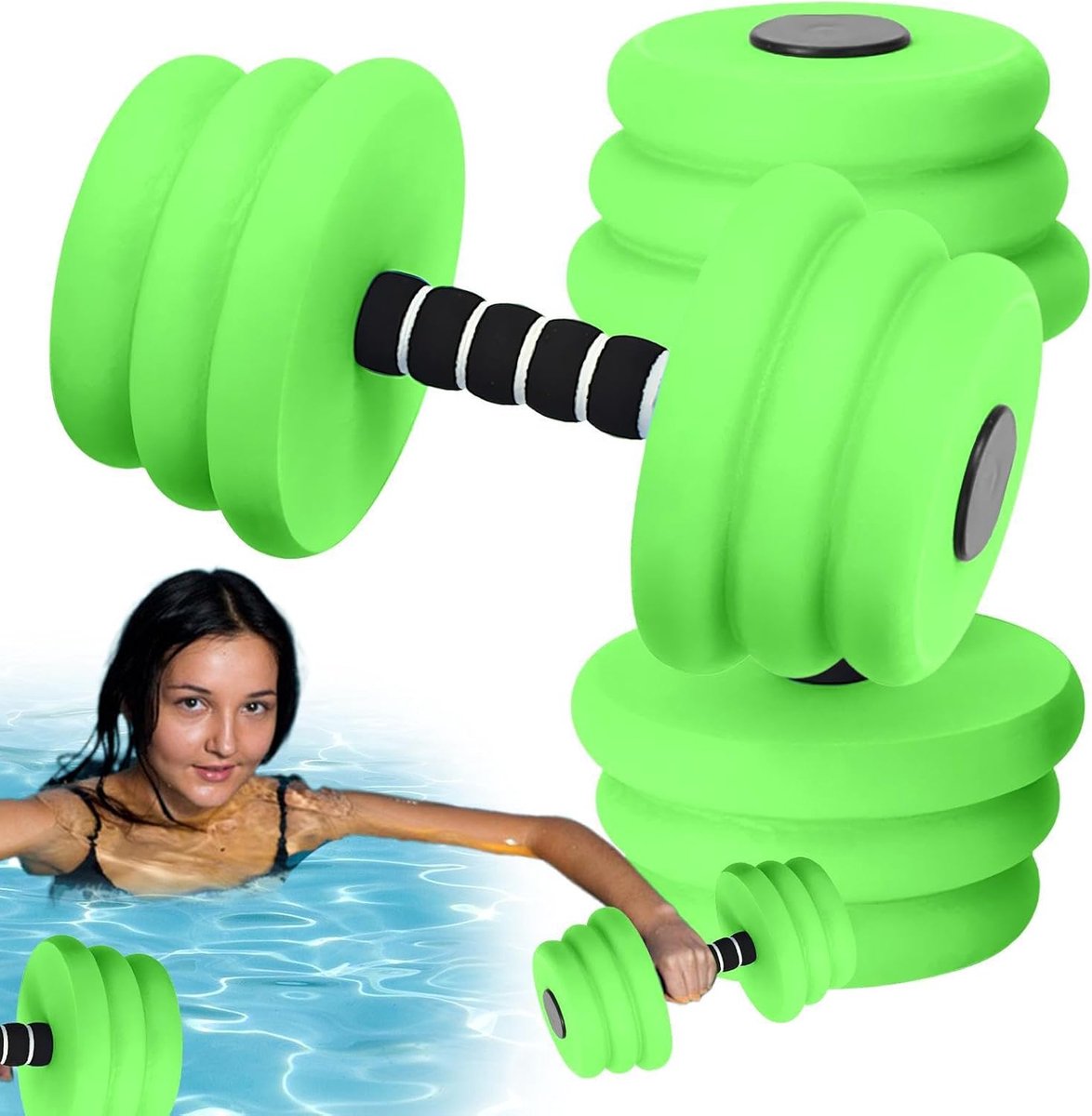 Watergewichten Set - Aquatische Halters - Zwembad Training - Drijfvermogen Weerstand - 31.5 x 29.2 cm - Groen