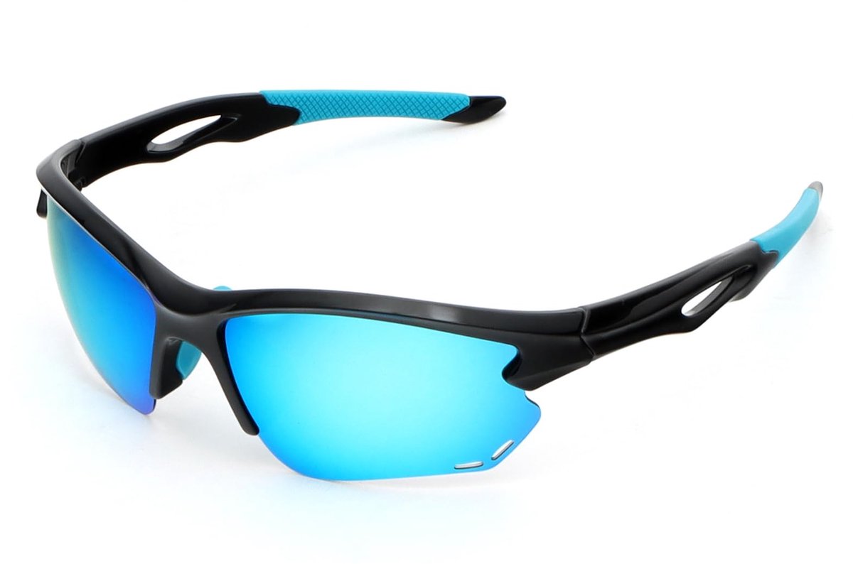 Gloovon® - Sportbril – Gepolariseerd – Voor Fietsen, Hardlopen & Vissen – UV400 Bescherming – Ultralicht TR90 Montuur – Unisex – Blauw