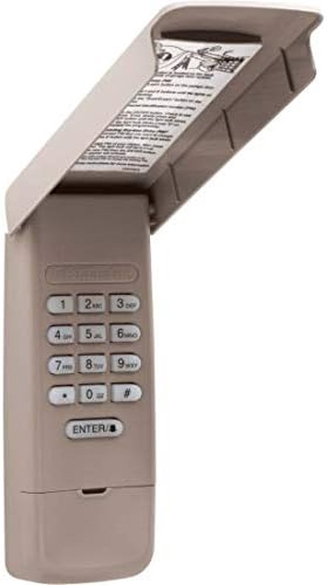Garagedeuropener Toetsenbord - Keyless Entry - Garage Toegang - Security+ 2.0 - Standaard Formaat - Zwart
