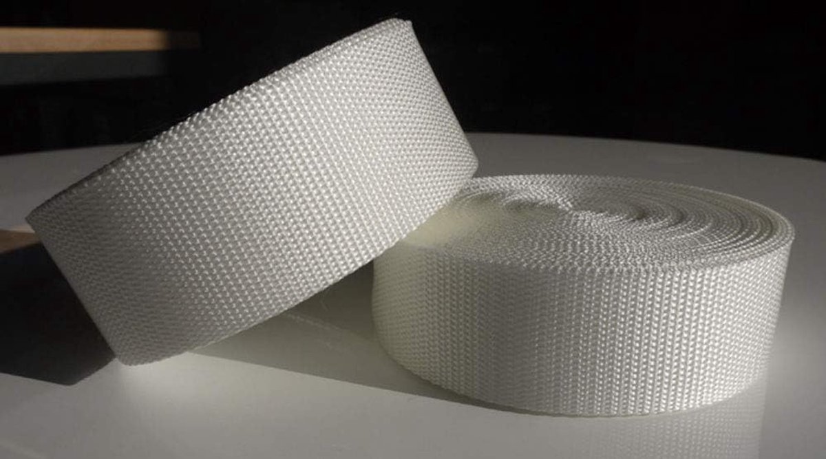 Polypropyleen Band Wit - 10 Meter Lang - 50mm Breed - UV Bestendig