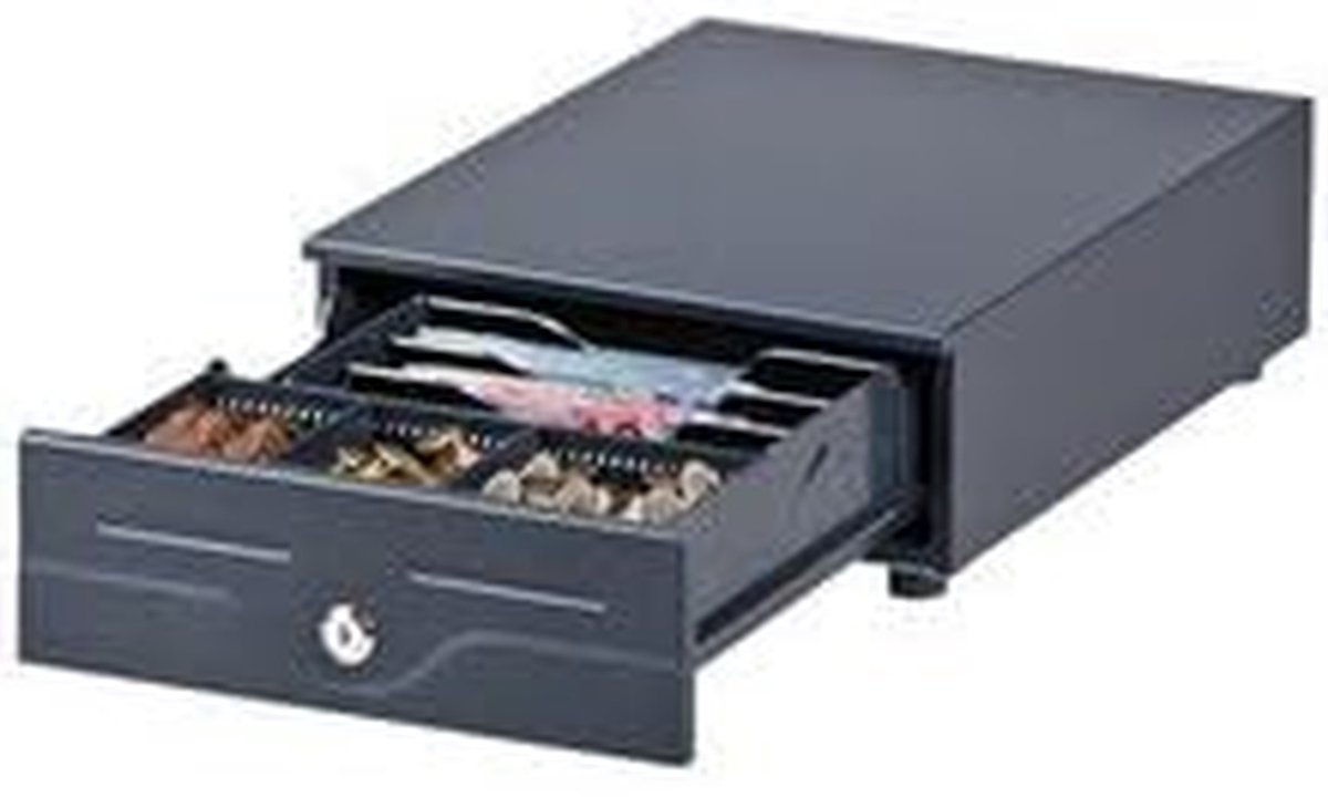 Kassalade - Geldlade - Kleine Ruimtes - Compact Design - 24.5 x 32 x 10.5 cm - Zwart
