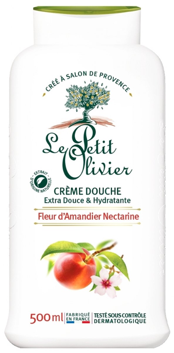 Le Petit Olivier Extra Milde Hydraterende Douchecrème Amandelbloesem Nectarine 500 ml