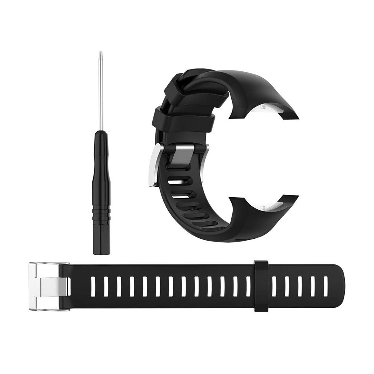 Dailygoods- Horlogebandje Siliconen - Compatibel met Suunto D6 Dive/D6i NOVO/D6i Zulu - Verlengstuk - Roestvrijstalen Gesp - Zacht en Duurzaam - Eenvoudig te Installeren - Horlogeband