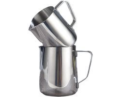 Melkopschuimkan RVS - Barista kan - Latte art maken - Voedselveilig roestvrij staal - 100ml tot 1500ml - Zilver