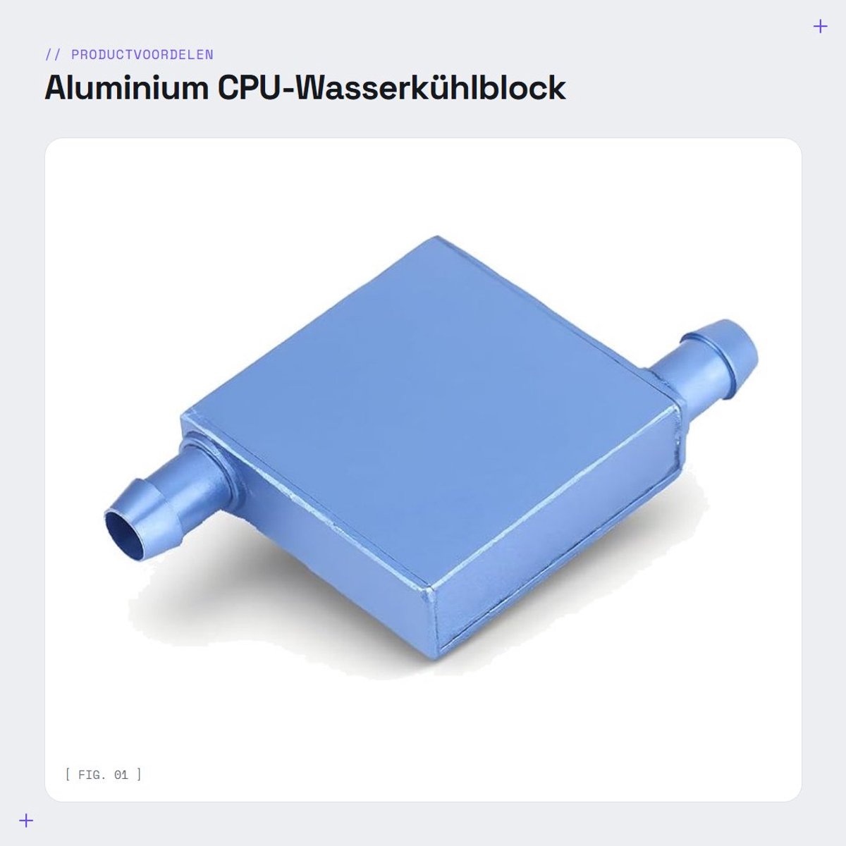 Waterblock Aluminium - Koeling - CPU - Grafische Kaart - Industriële Koeling - 41x41x12mm - 1 stuk - Koelblok