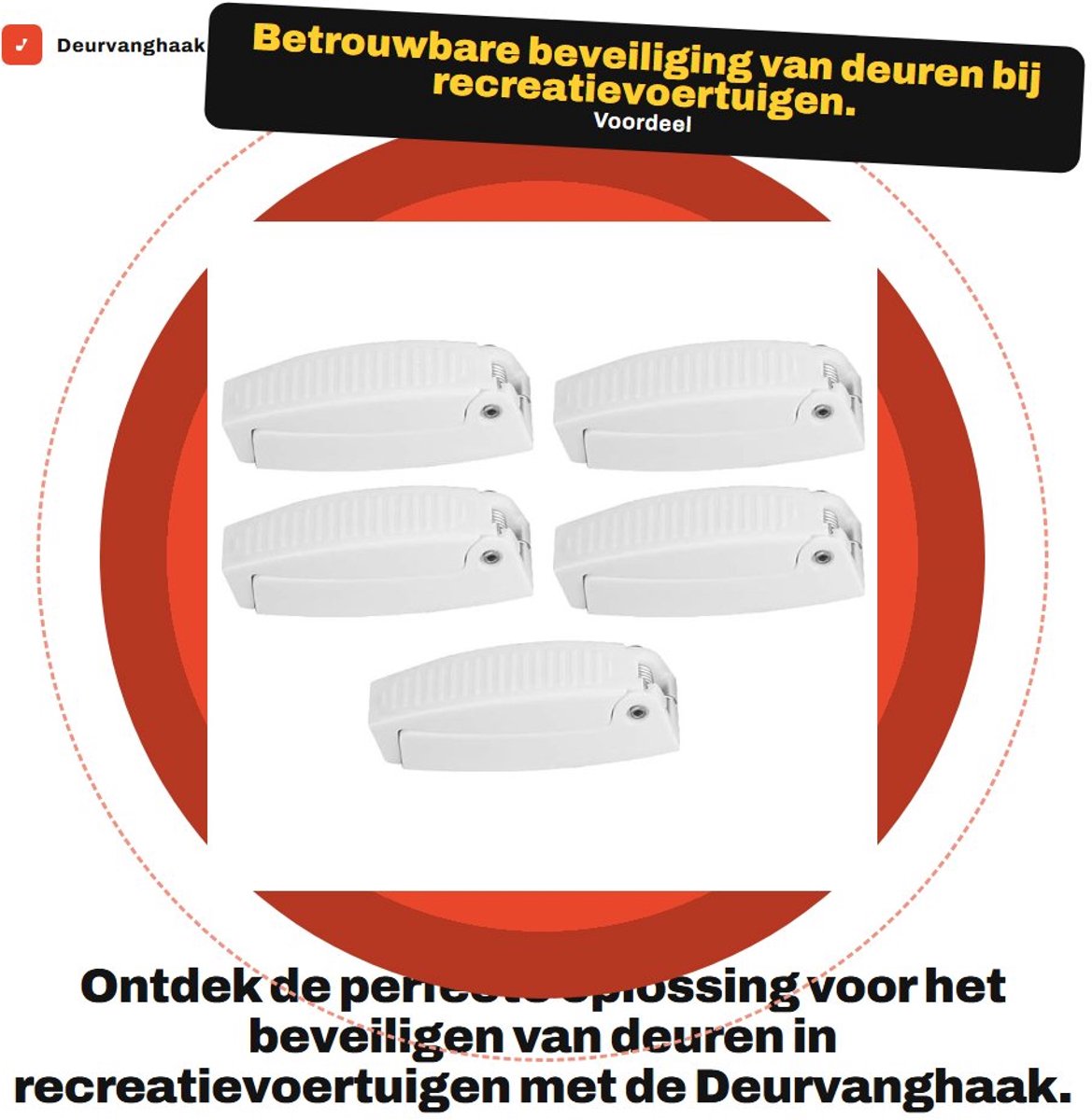 Dailygoods- Deurvanghaak - Deurstopper voor Auto's - Deurvastzetter voor Vrachtwagens - Deurbuffer voor Caravans - Reisbagage Beveiliging - Stabiele Prestaties