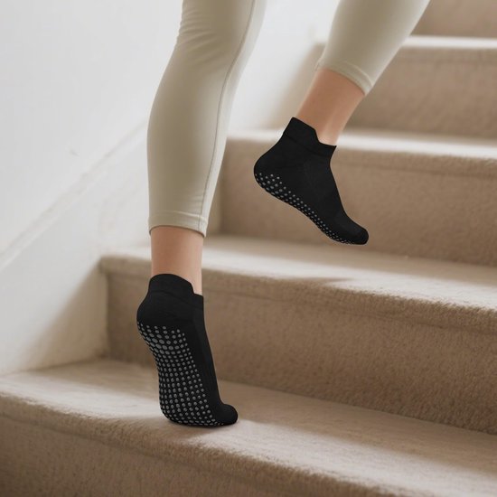 Yogasokken Antislip - 4 Paar - Ademend - Comfortabel - Eenheidsmaat 36-41 - Hoogwaardig Katoen - Antislipsokken — afbeelding 4