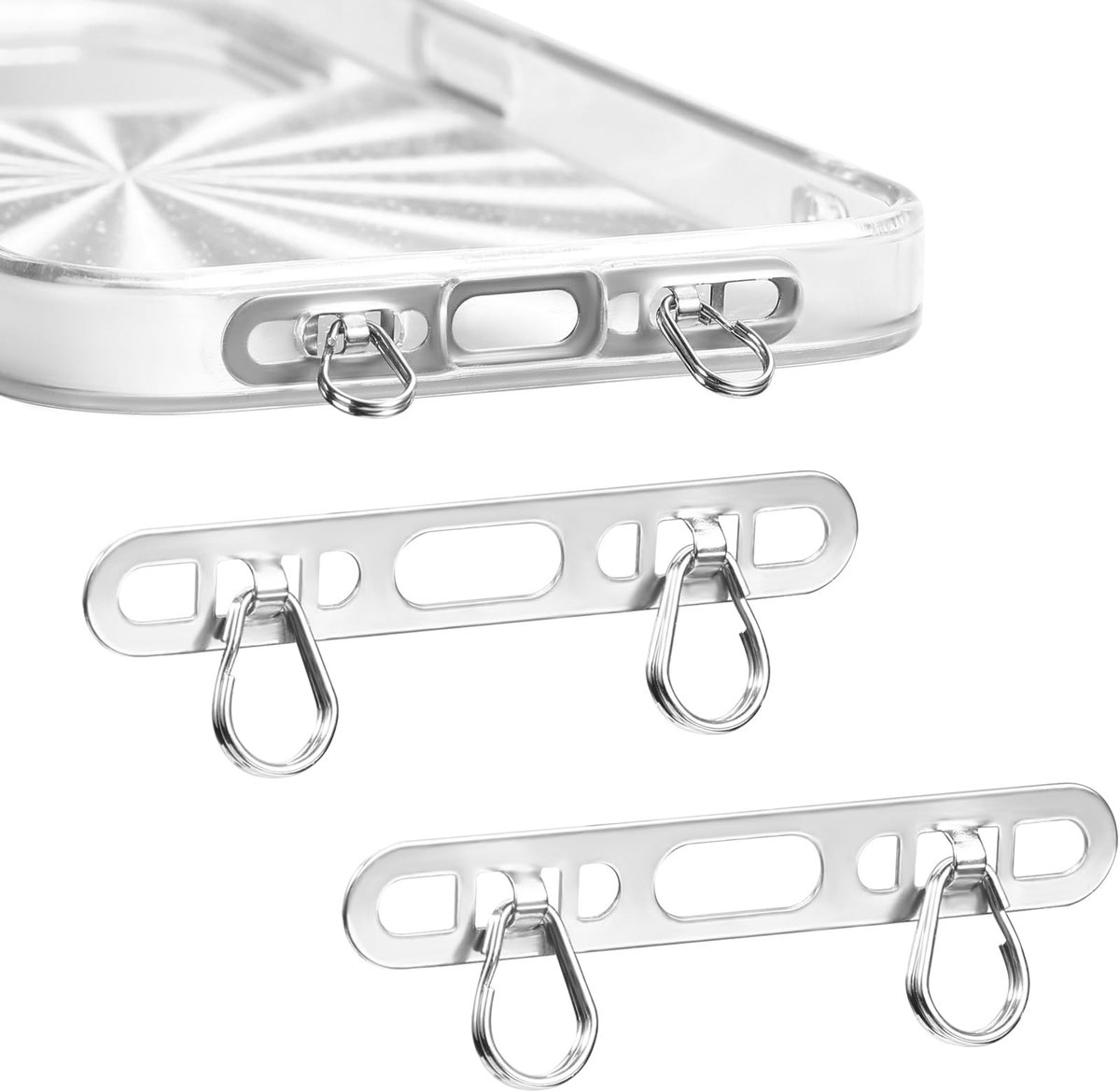 Dailygoods- Telefoonkoord Universeel - Telefoonketting - Telefoonkoord Kralen - Telefoonkoord Kort - Telefoonkoord iPhone - Roestvrij Staal - Telefoonlanyard