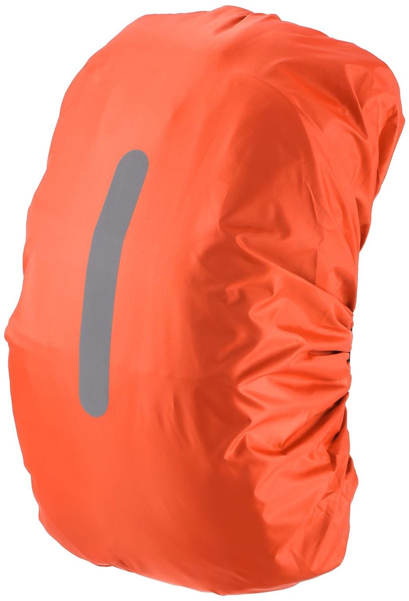 Dailygoods - M METERXITY Waterdichte rugzak regenhoes, 40L-50L waterdichte rugzakhoes, tas regenhoes met verticale reflecterende riem voor wandelen/fietsen/kamperen/outdoor reizen [oranje]
