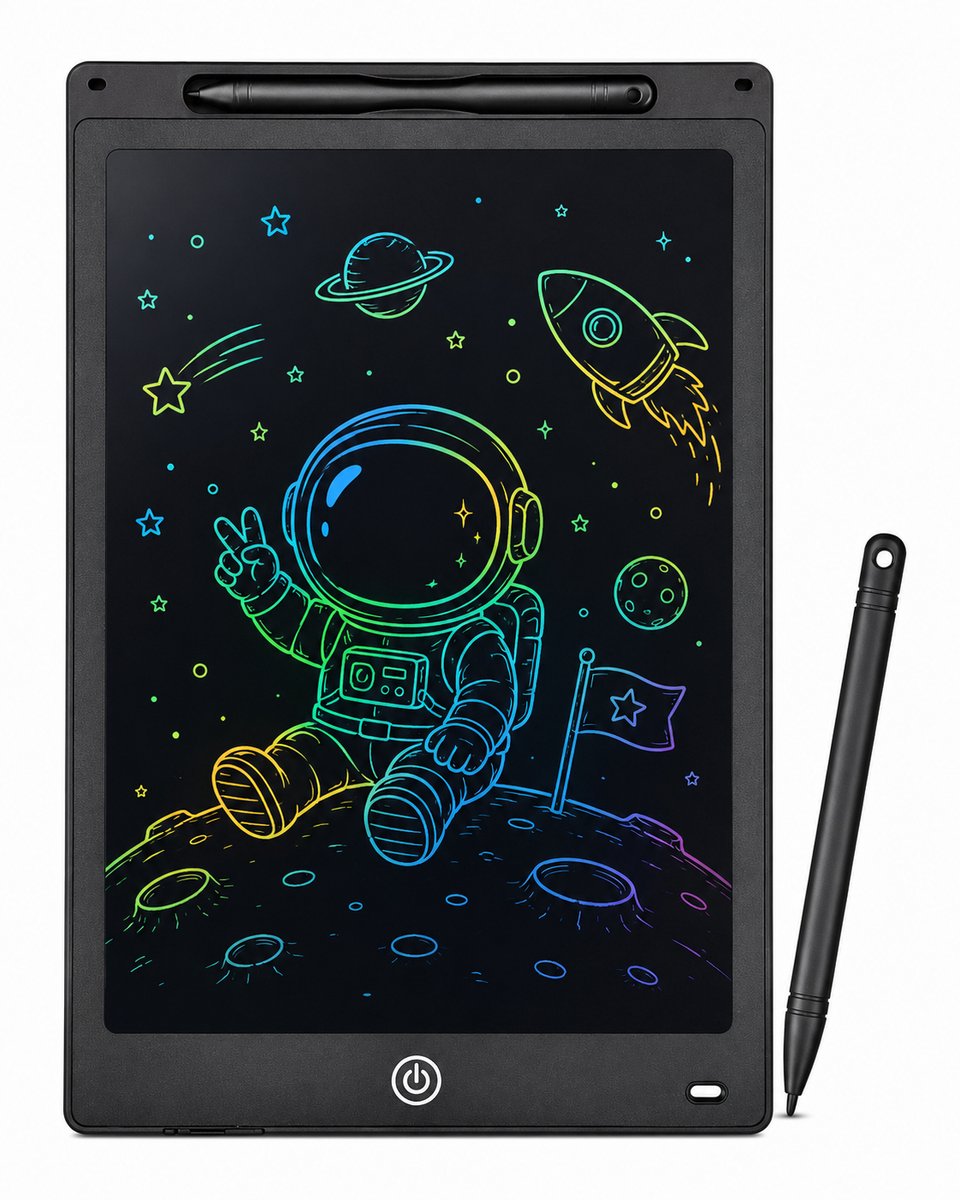 LCD Tekentablet - 8,5 Inch – Digitaal Tekenbord voor Kinderen met Stylus en incl. Batterij - Herbruikbare tekenbord - schrijfbord - Kindertablet -Zwart