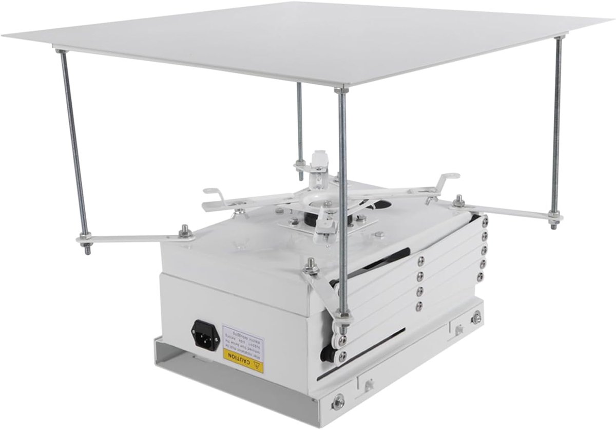 Elektrische Projector Lift - Gemotoriseerde Beamerhouder - Verbergen Beamer - Inclusief Afstandsbediening - 50x50x35 cm - Wit