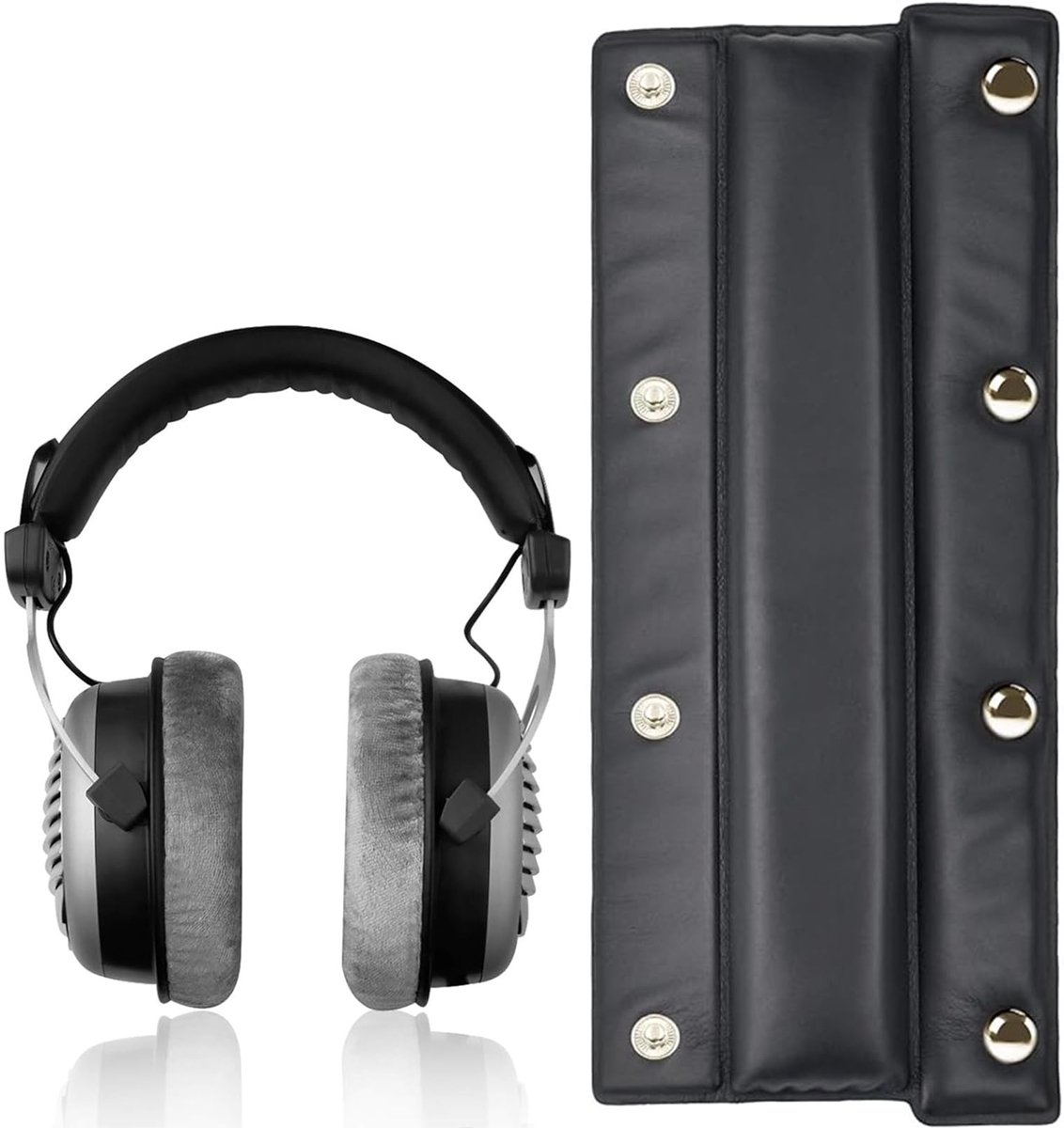 Dailygoods- Reserveband Eiwitleer Hoogwaardig - Oorkussen - Hoofdtelefoon - Compatibel met Beyerdynamic DT770/DT880/DT990 - Zacht - Duurzaam
