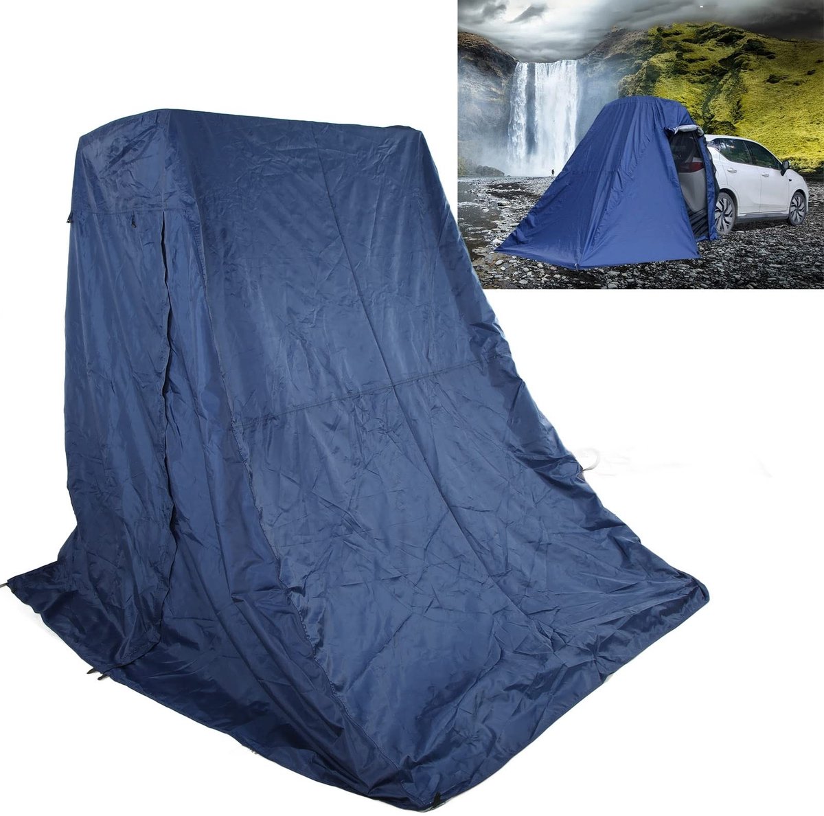 Dailygoods- Kampeertent Waterdicht - 2-persoons Dubbellaags - Achterklep Tent - Zonwerend - Klamboe - Duurzaam 210D Oxford-stof - Achterkleptent