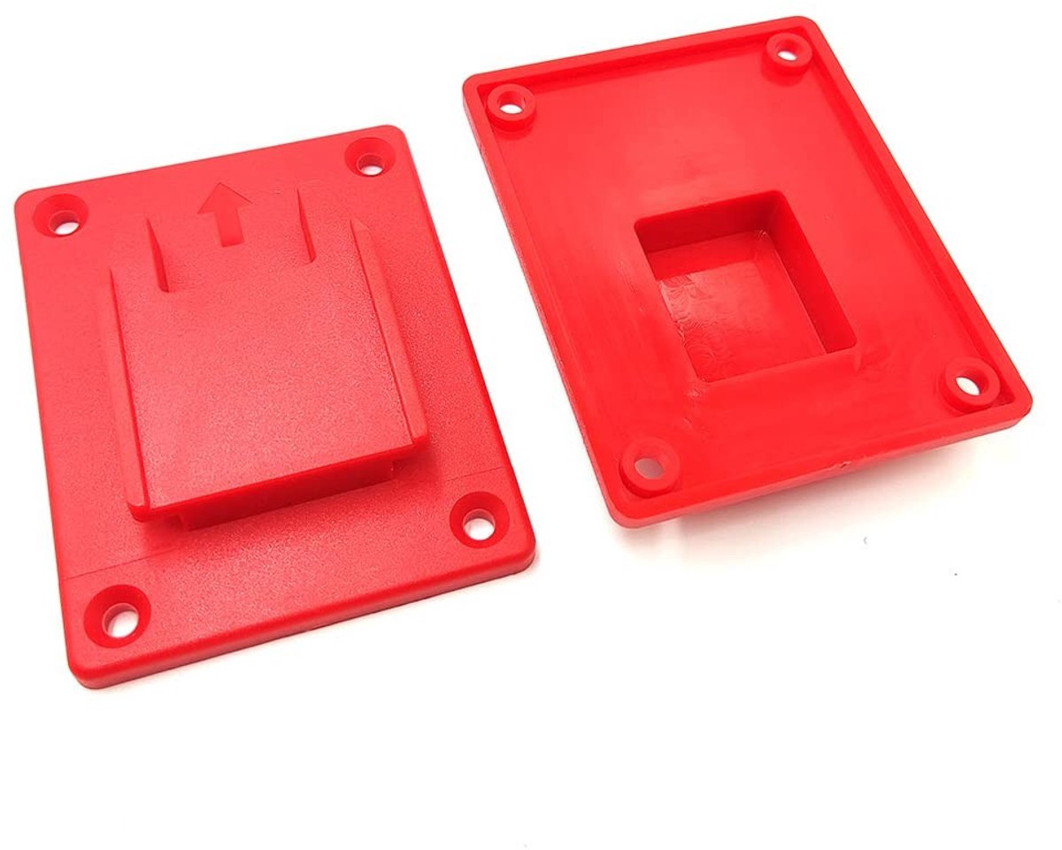 Dailygoods - Gereedschapshouder - Boormachine houder - Sterk en duurzaam - Rood - 5 stuks - Geschikt voor M18 - Opslag en organisatie