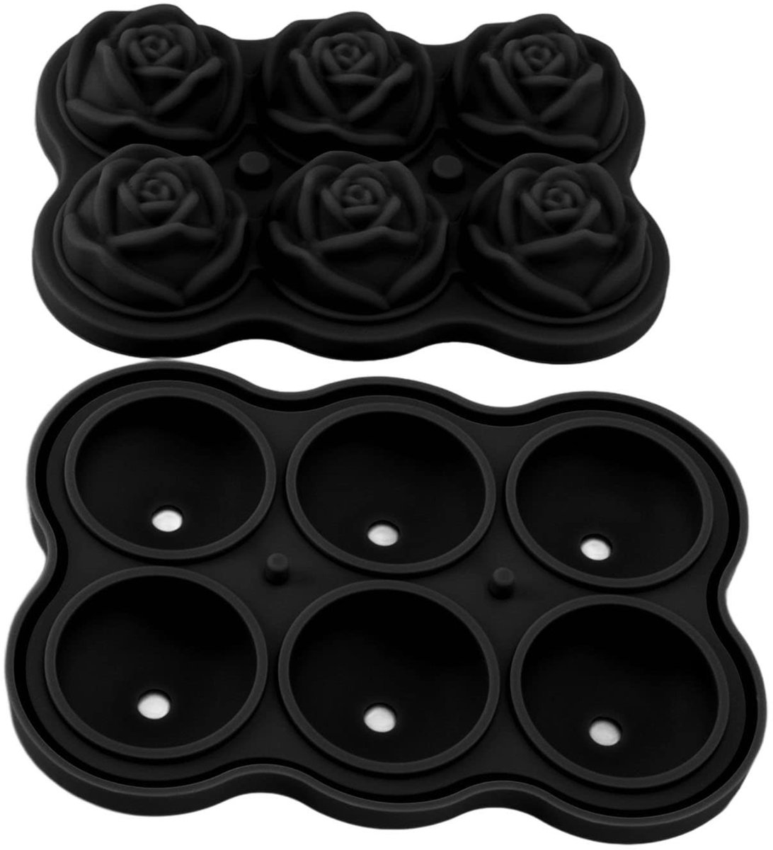 Dailygoods- IJsklontjesvorm Siliconen - 6 Rozenvormige IJsblokjes