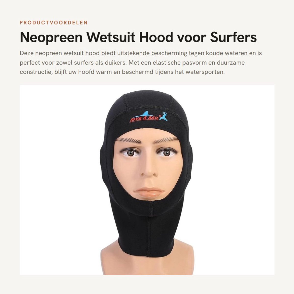 Dailygoods- Wetsuit Cap 1/3MM Neopreen - Duikhoes - Thermisch - Unisex - Duurzaam - Goede Elasticiteit - Duikhoed