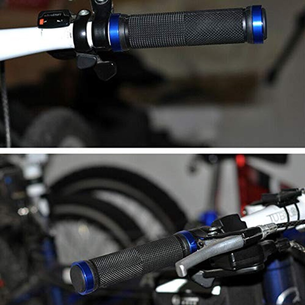 Dailygoods- MTB-handgrepen 130 mm - Aluminiumlegering - Duurzaam - Antislip - Verstelbaar - Hoogwaardige kunststof - 1 paar - Fietshandgrepen